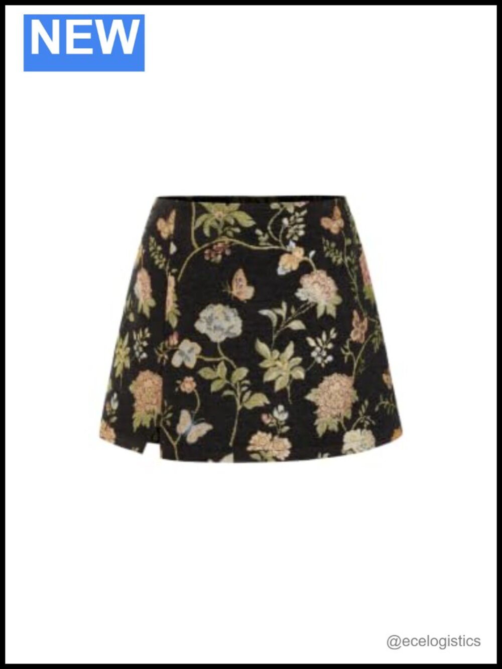 CIDER Women's Floral Skort w/ Built-in Shorts, A-Line, Mini, No Stretch